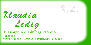 klaudia ledig business card